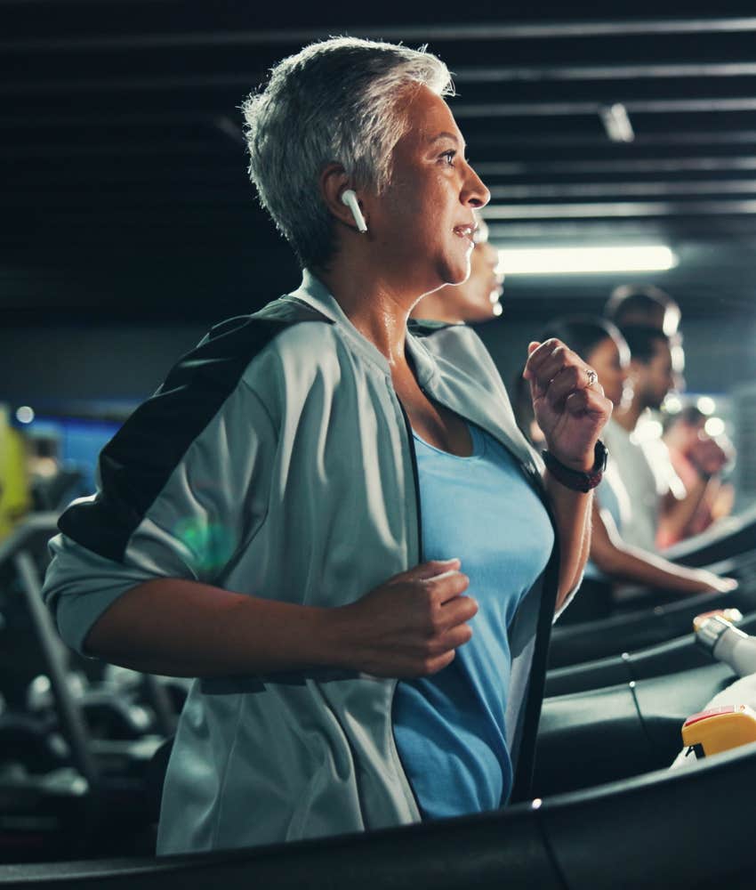 healthy person exercises 