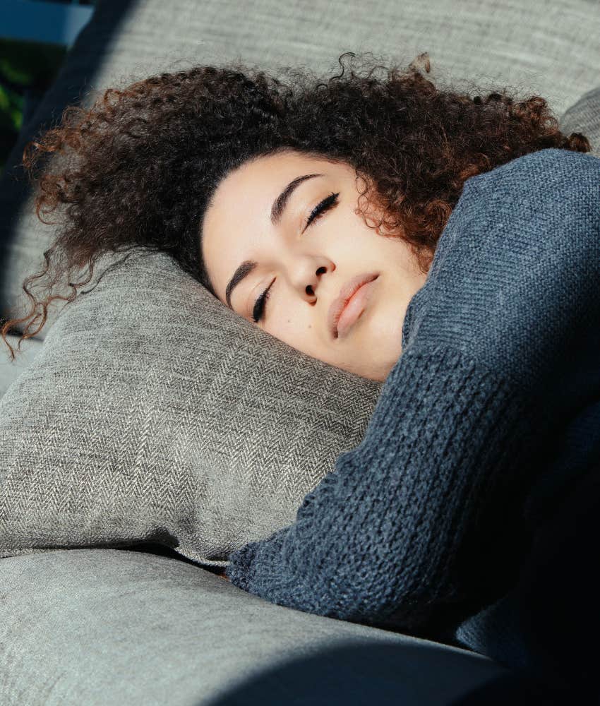 health person takes nap to recharge