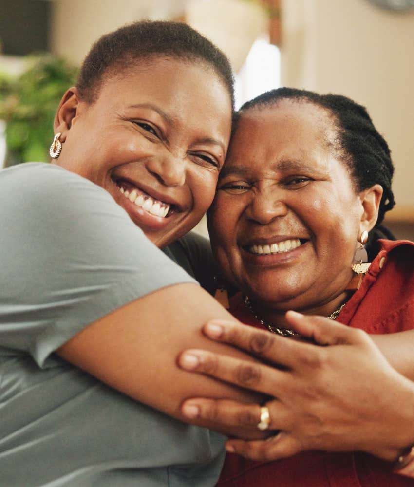 joyous people hug showing gratitude
