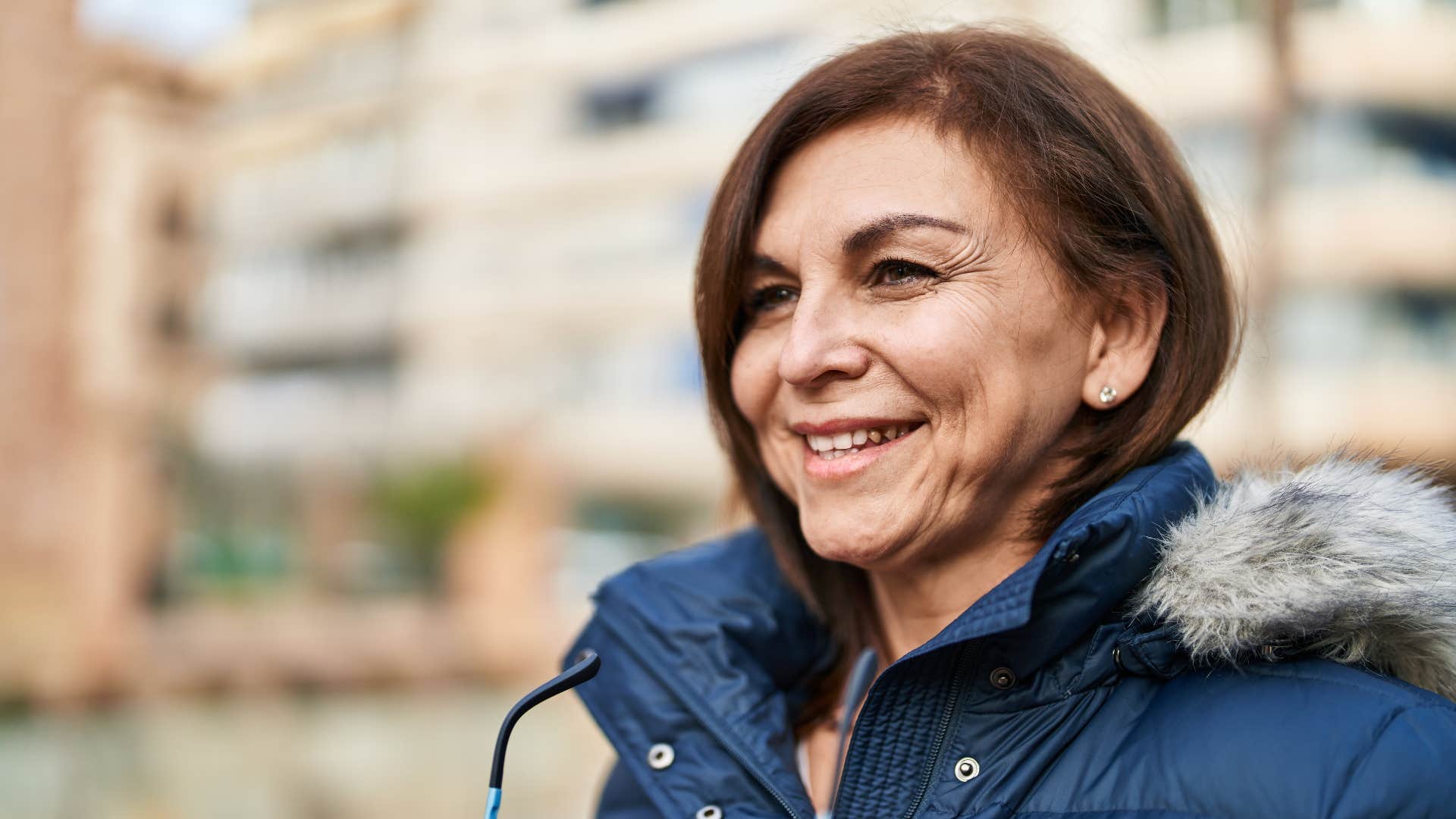 older woman accepting life's uncertainty with confidence