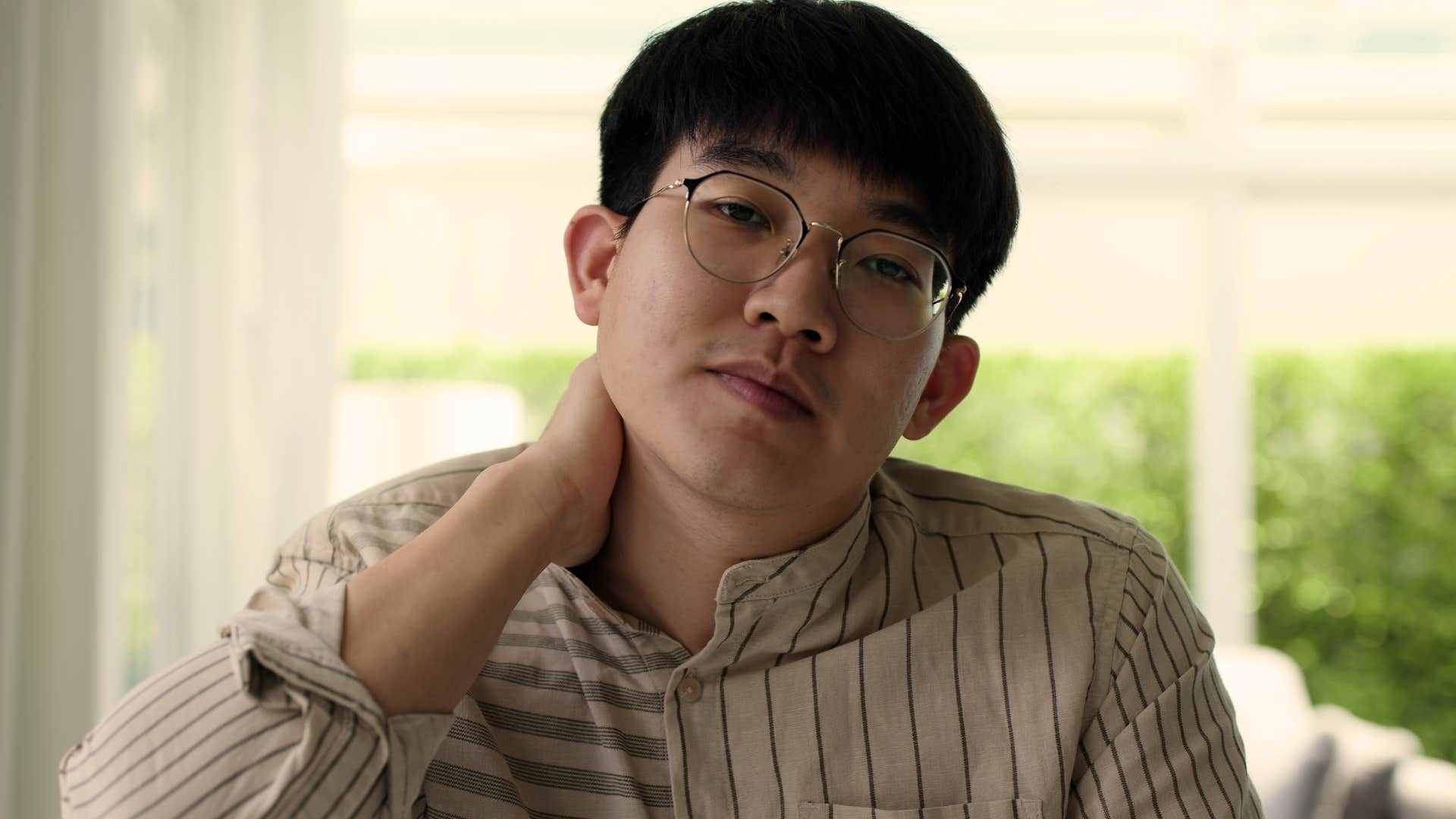 man afraid of awkwardness who is rejected by most of society
