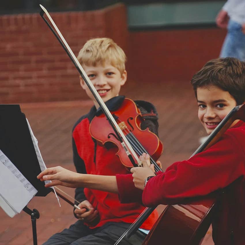 students in nordic countries studying music playing strings