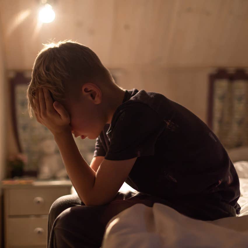 boy who has lost his confidence because his parents are overprotective