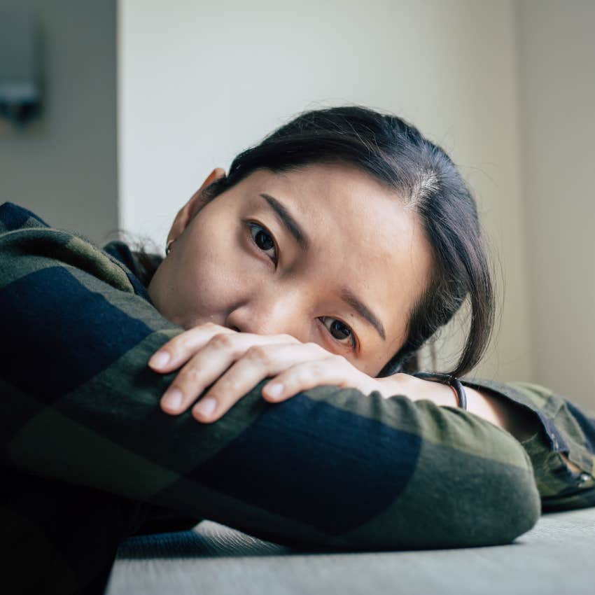 sad woman dealing with health issues