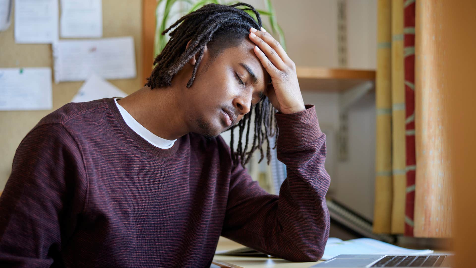 stressed man on the verge of burnout