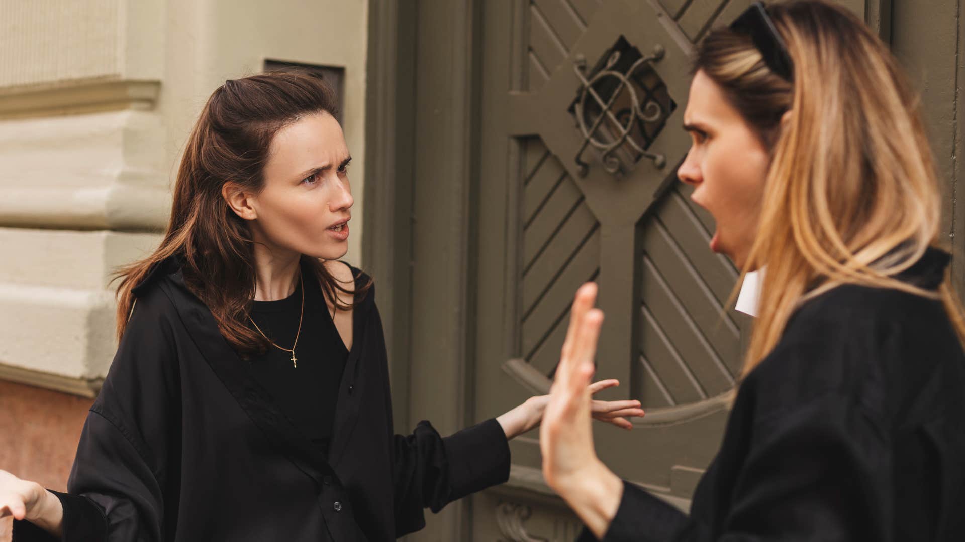 mean woman arguing with friend invalidating her emotions and needs