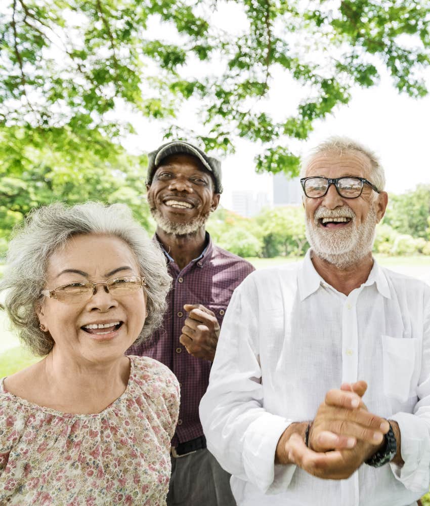 happy friends spent time together for inner strength