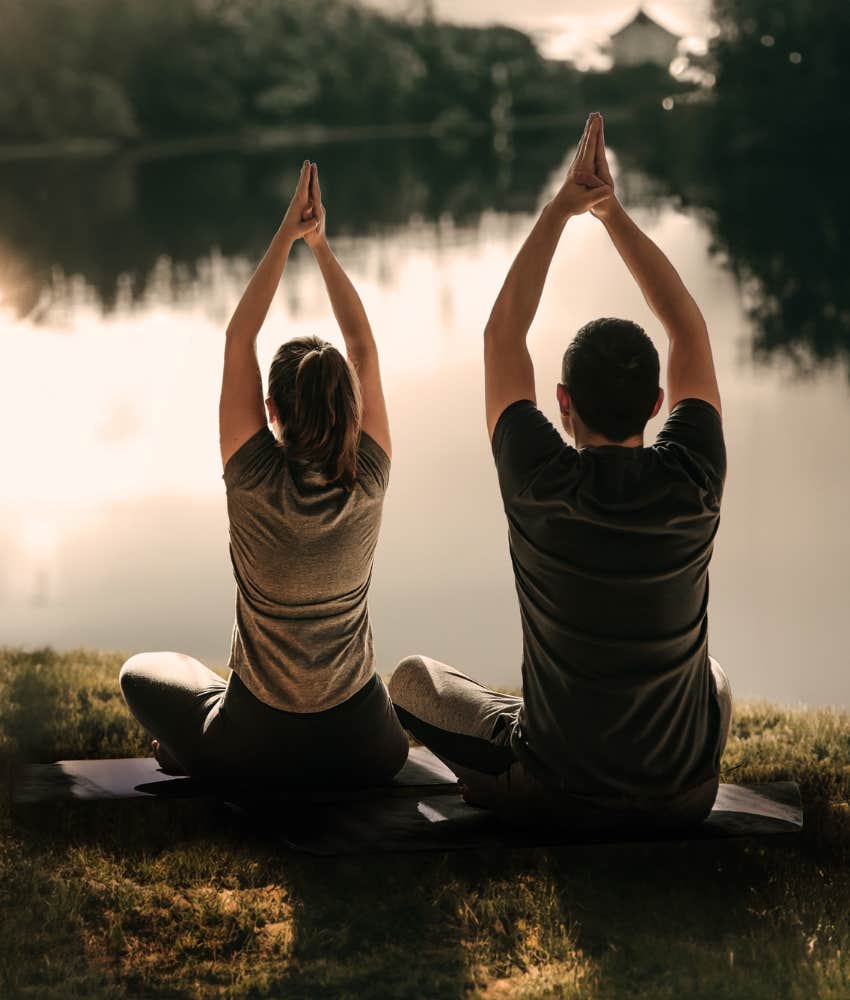 couple practice meditative movement for inner strength