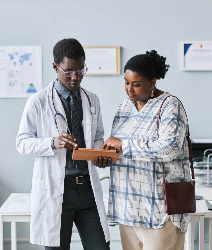 doctor talks to person about depression