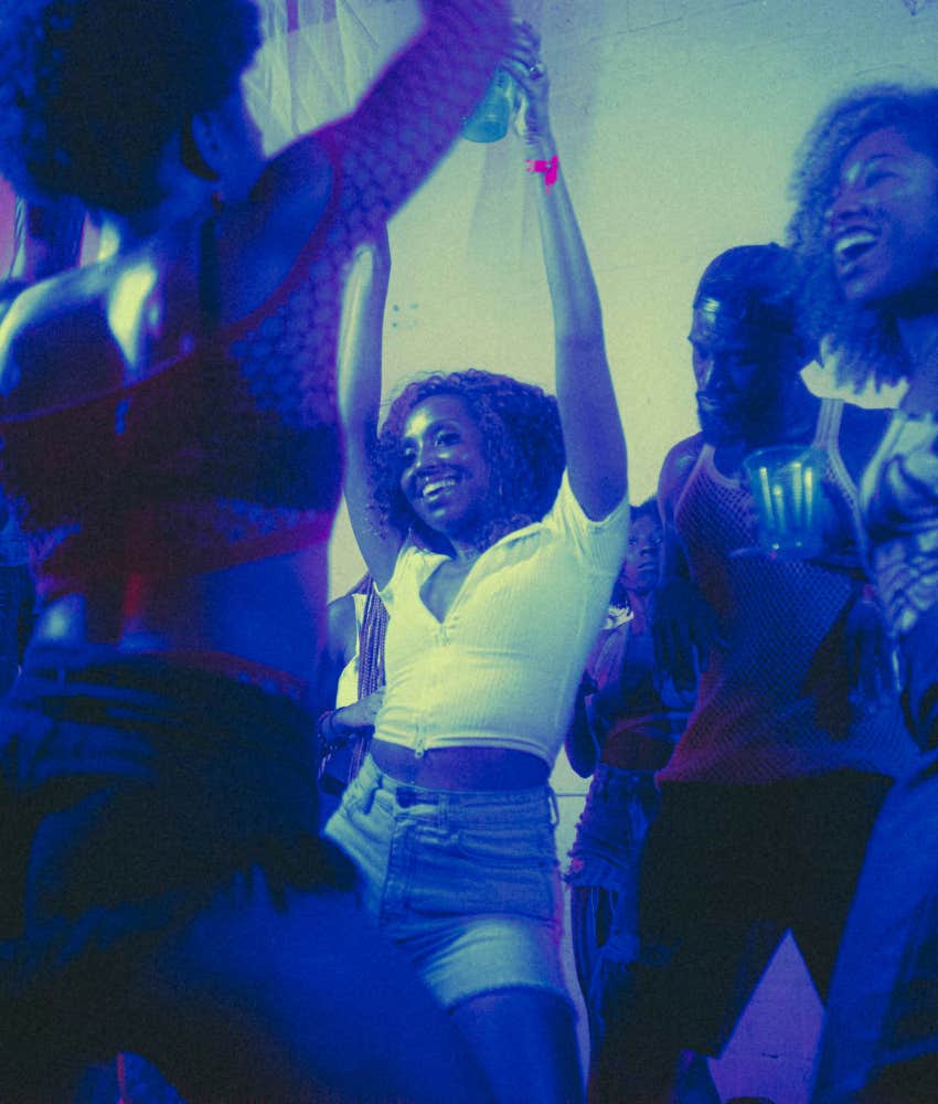 soft filtered image of stylized dancers