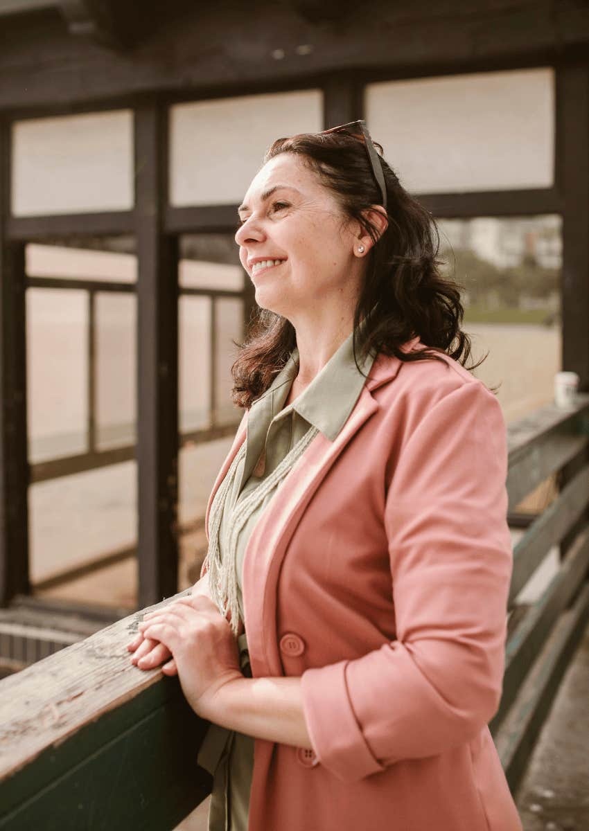 smiling confident midlife woman