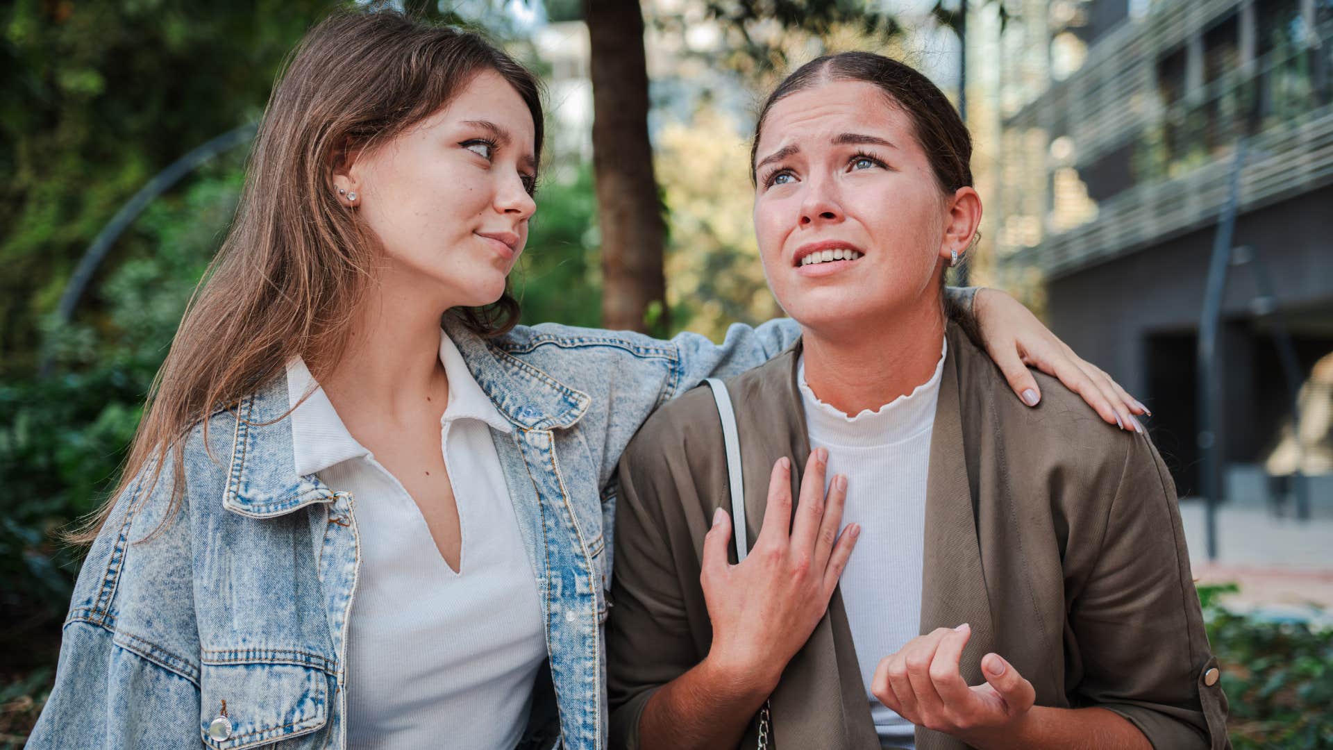 woman being there for her friend even when it's inconvenient