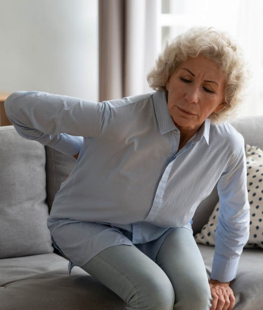 older woman with back pain
