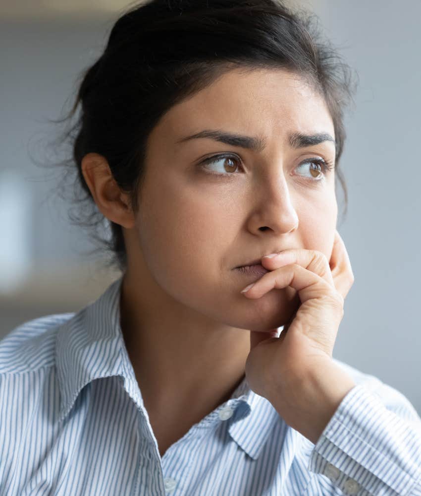 indecisive person showing sign of burnout