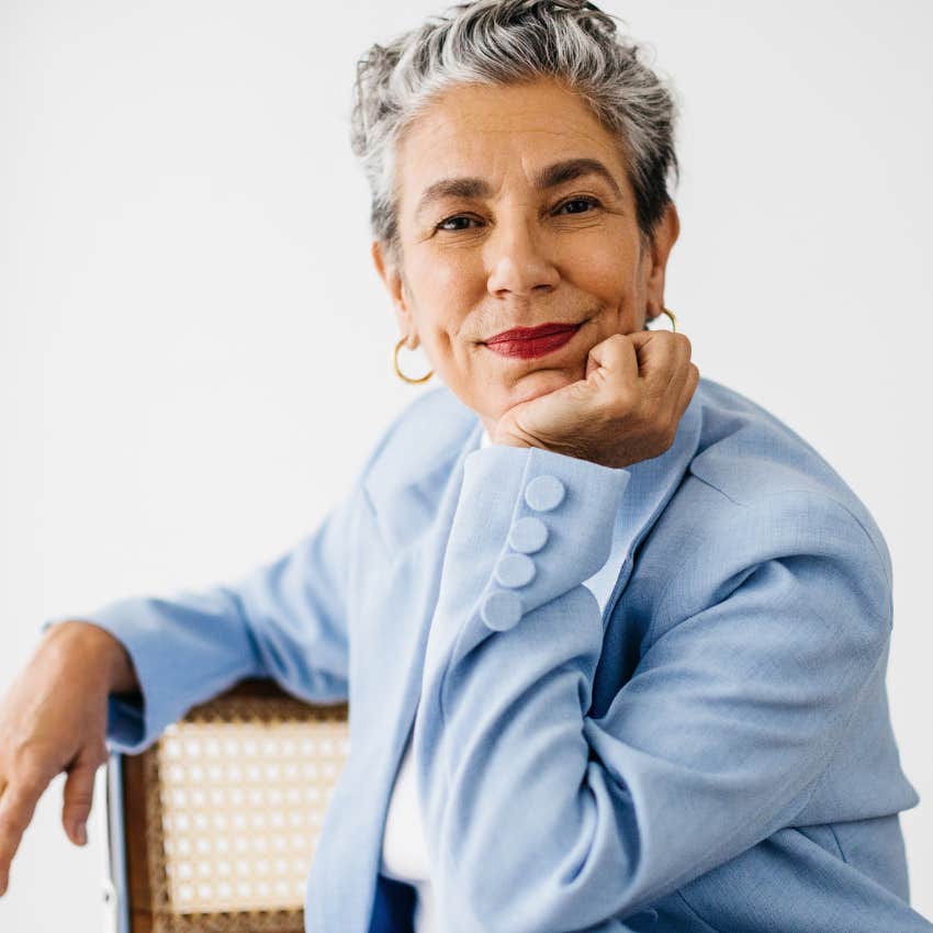 happy woman who's constantly growing and evolving