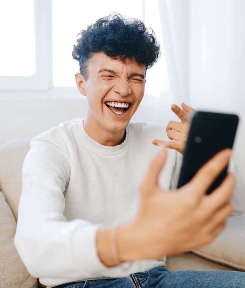 gen z man responding with humor