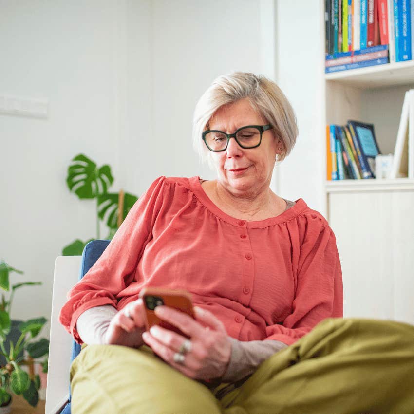 woman hurt that her children ignore her calls