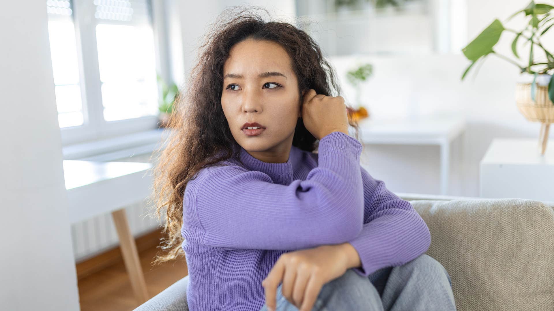 woman in a bad marriage regretting her past choices and decisions