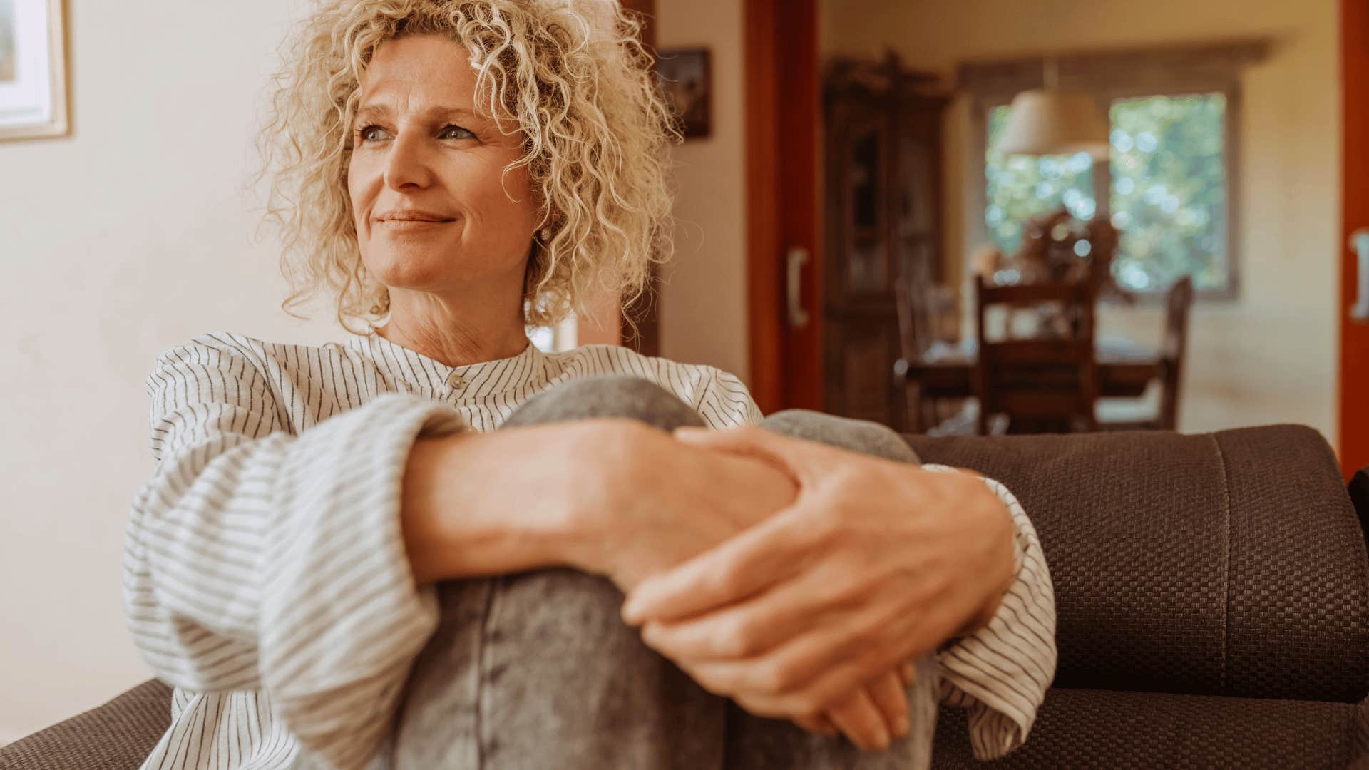 woman who is financially secure as she stops feeling the need to prove anything through spending