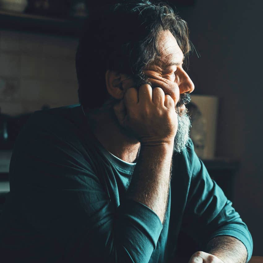 man disassociating feeling like he's watching himself from the outside