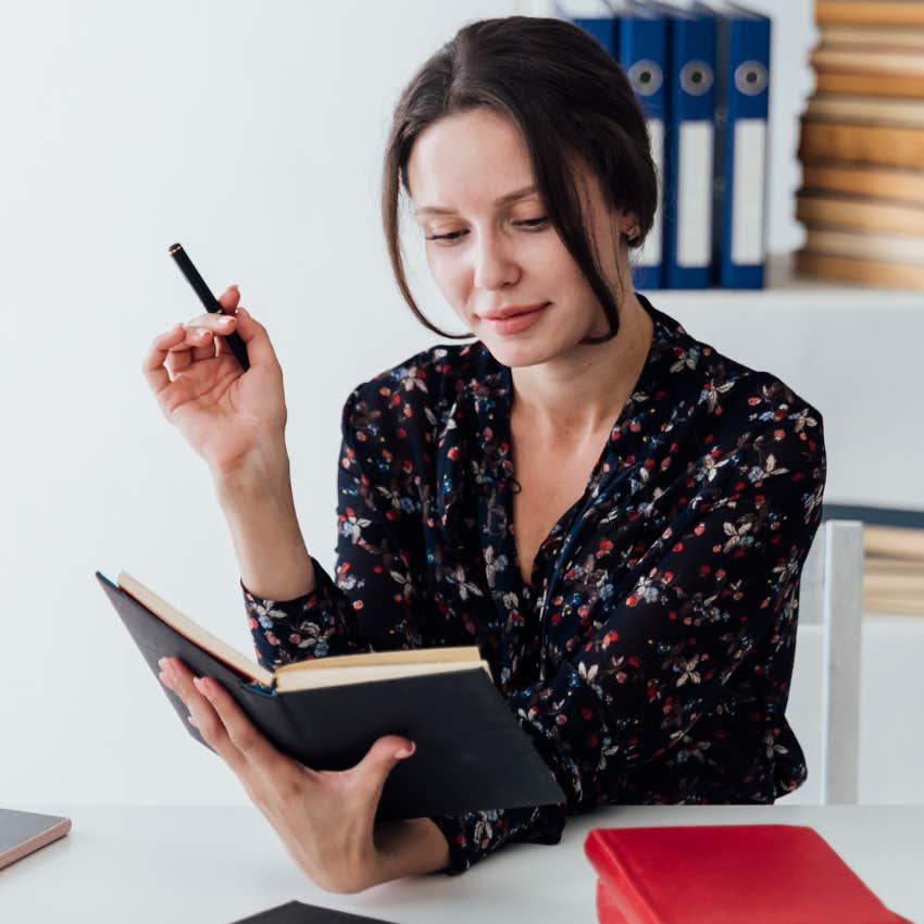 Woman who grew up as a good girl gossiping about people in her journal