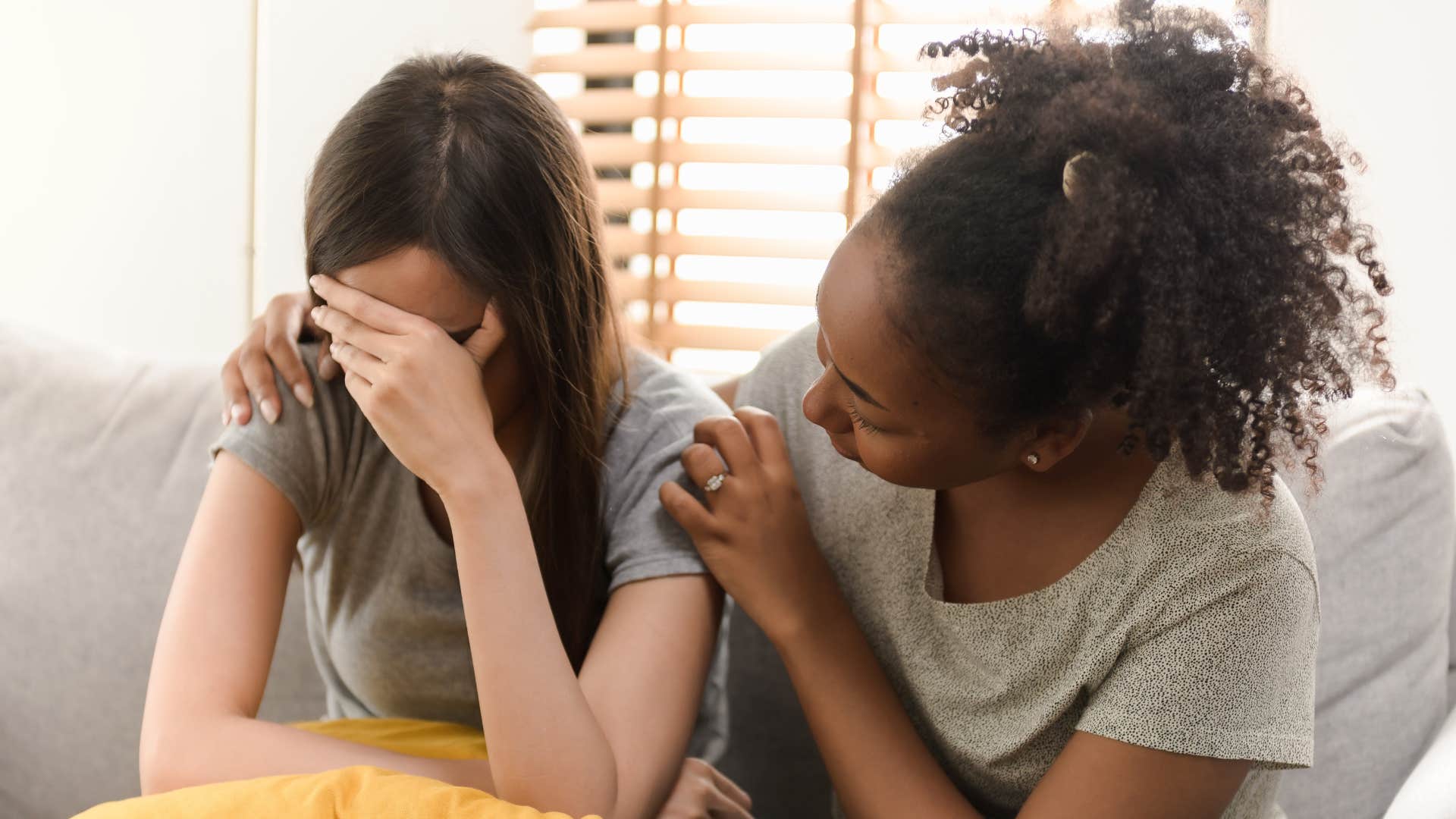 woman comforting friend asking how can i support you
