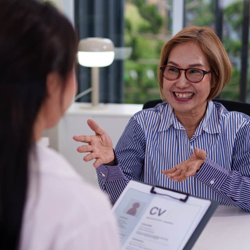 woman in job interview with hiring manager