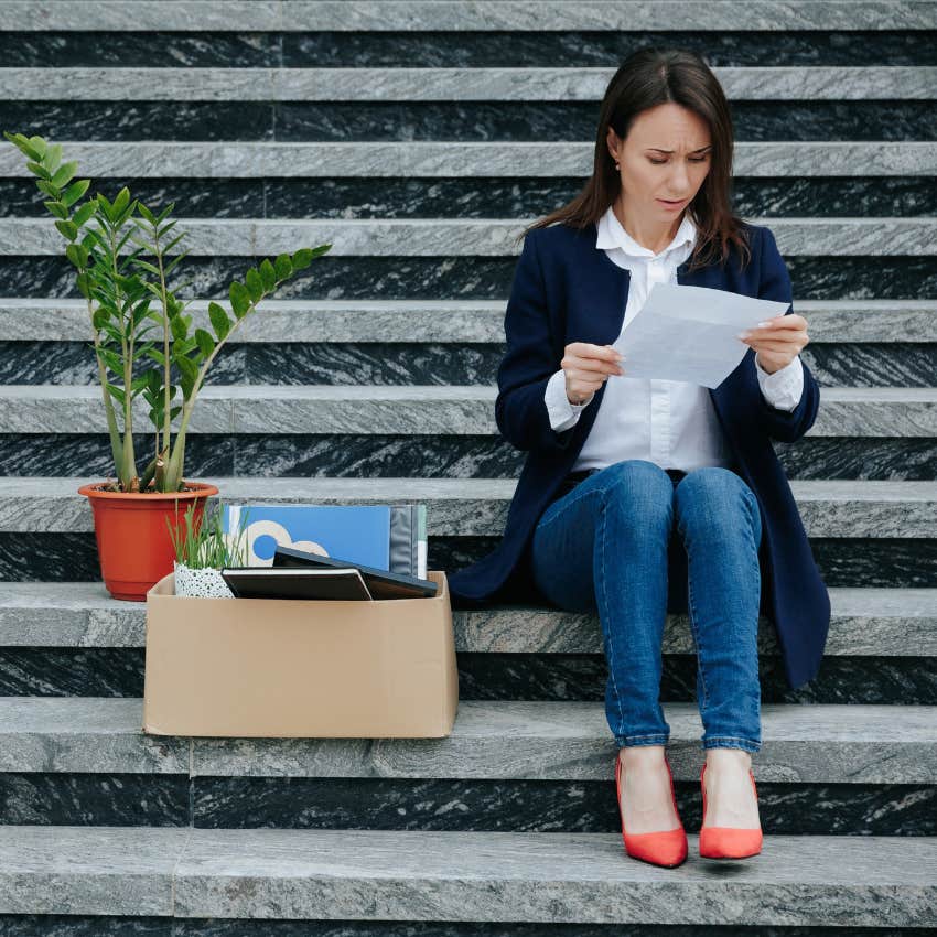 midlife woman fired from job