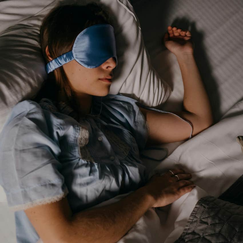 woman getting a good night's sleep