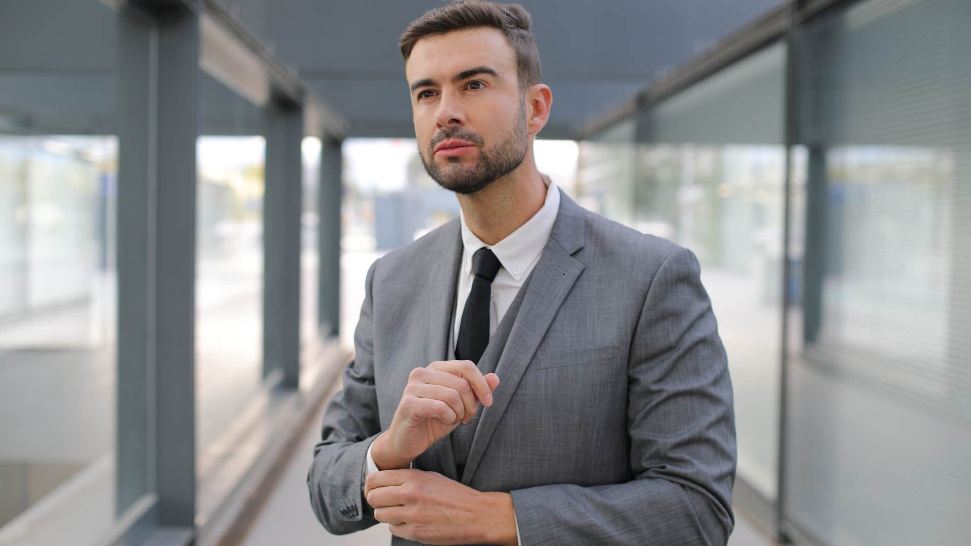 narcissistic businessman with an overly curated presence at work