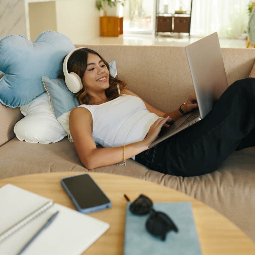 gen z woman staying home instead of going to clubs and bars