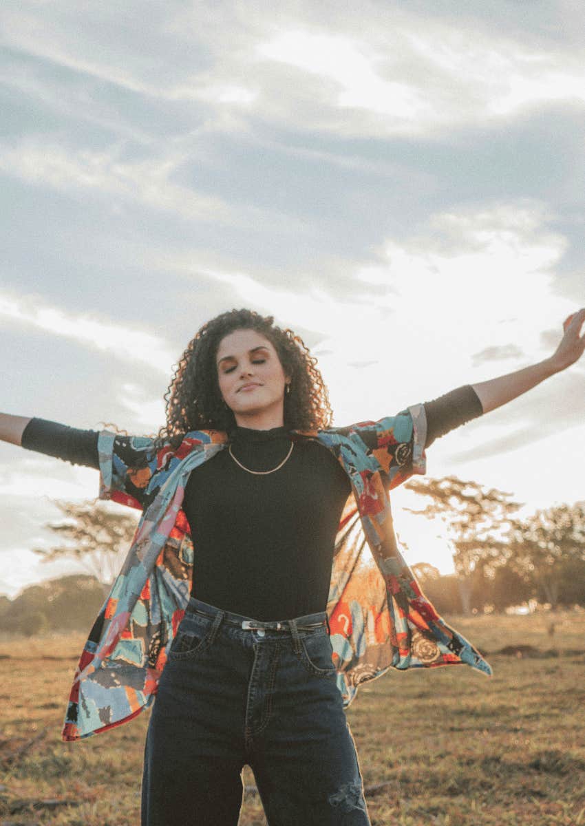 woman resetting her life by not letting the world control what it should look like