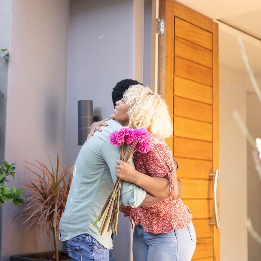 friends hugging offering encouragement and kindness