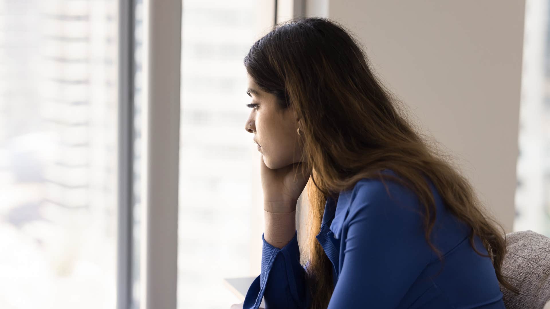 woman with little respect for herself saying i probably deserved it