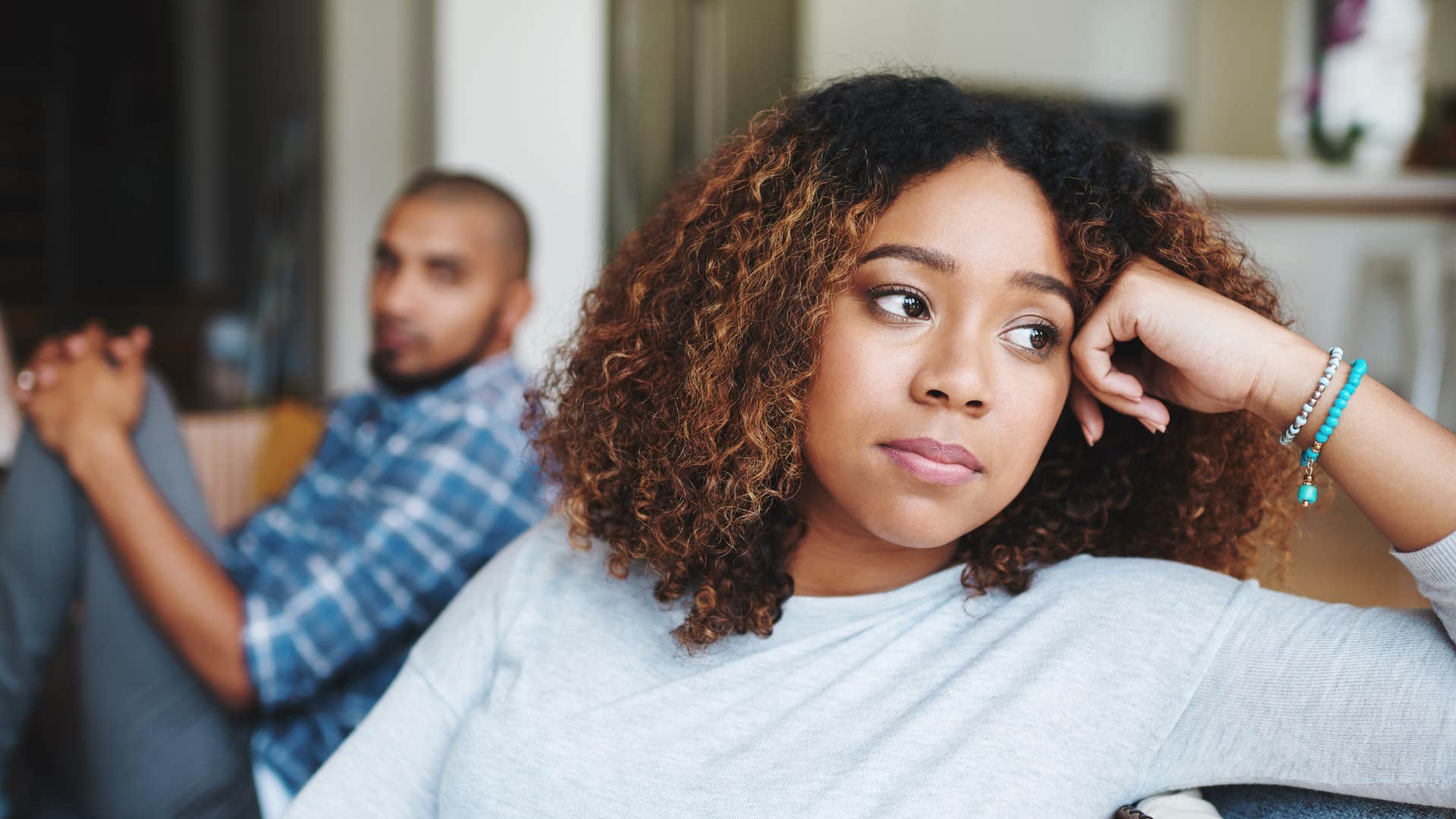woman with low self-respect thinking this is as good as it gets for me