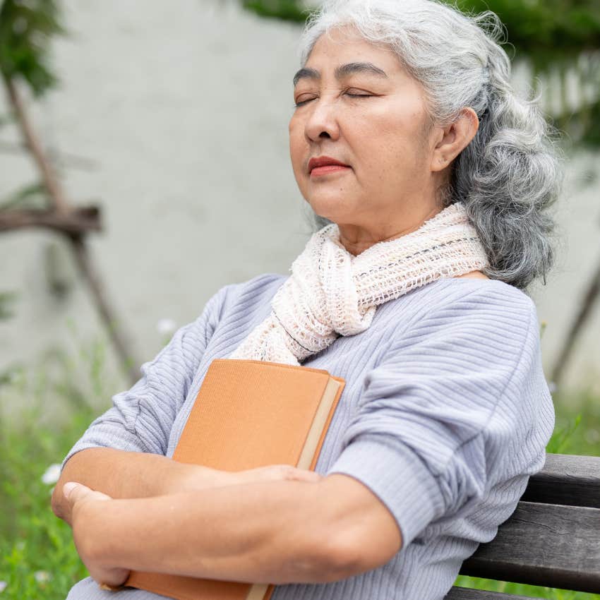 happy woman letting go of the need to control everything
