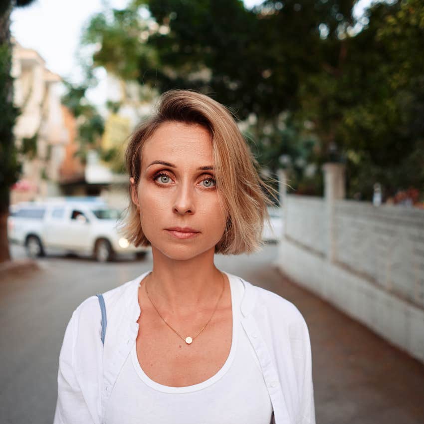 woman who held back tears multiple times today avoiding anything sentimental