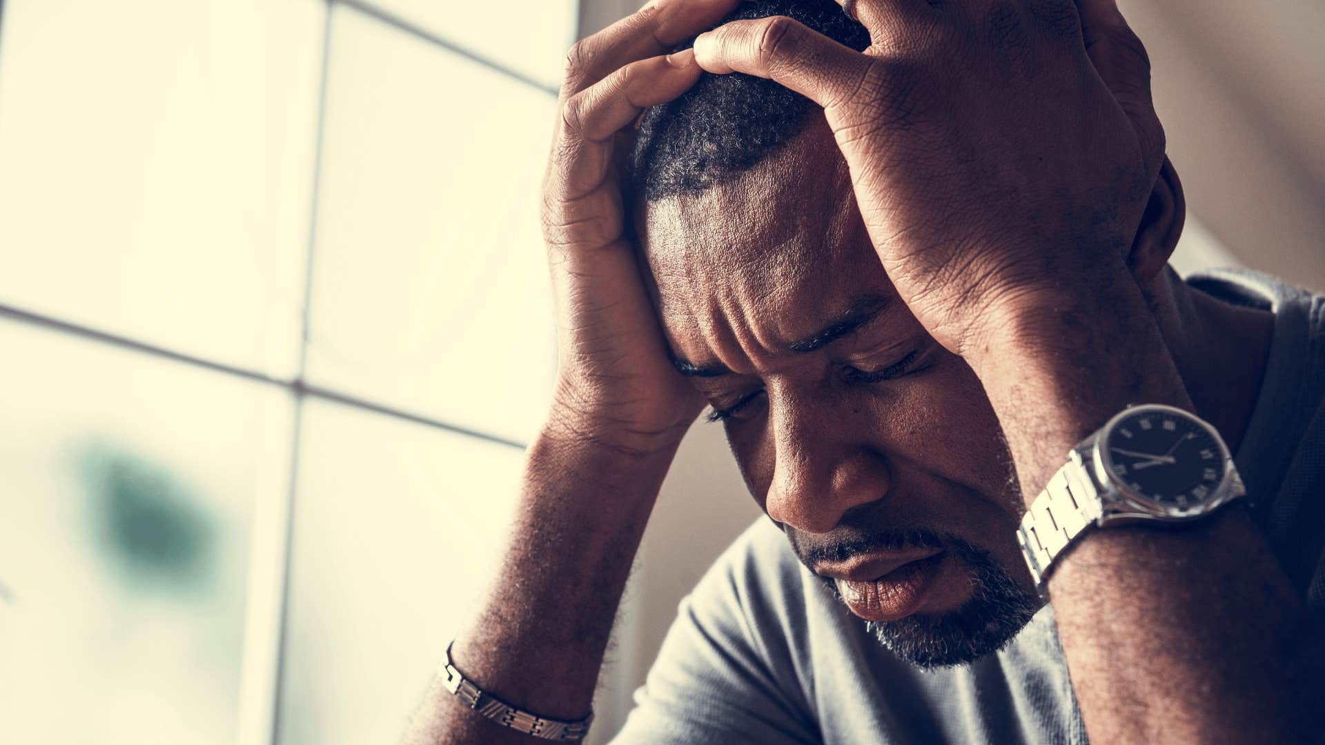 perfectionist man blaming himself for everything