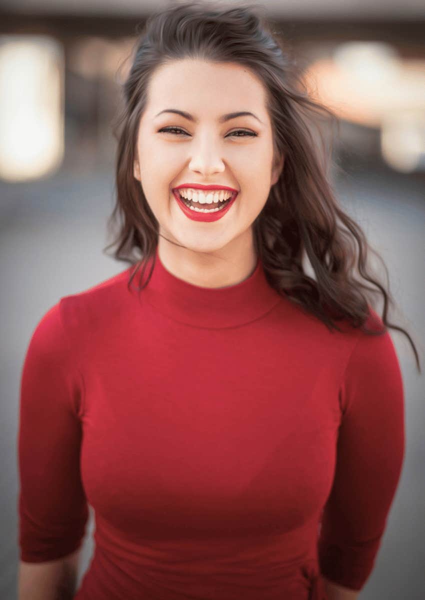 professional young woman with a bright smile