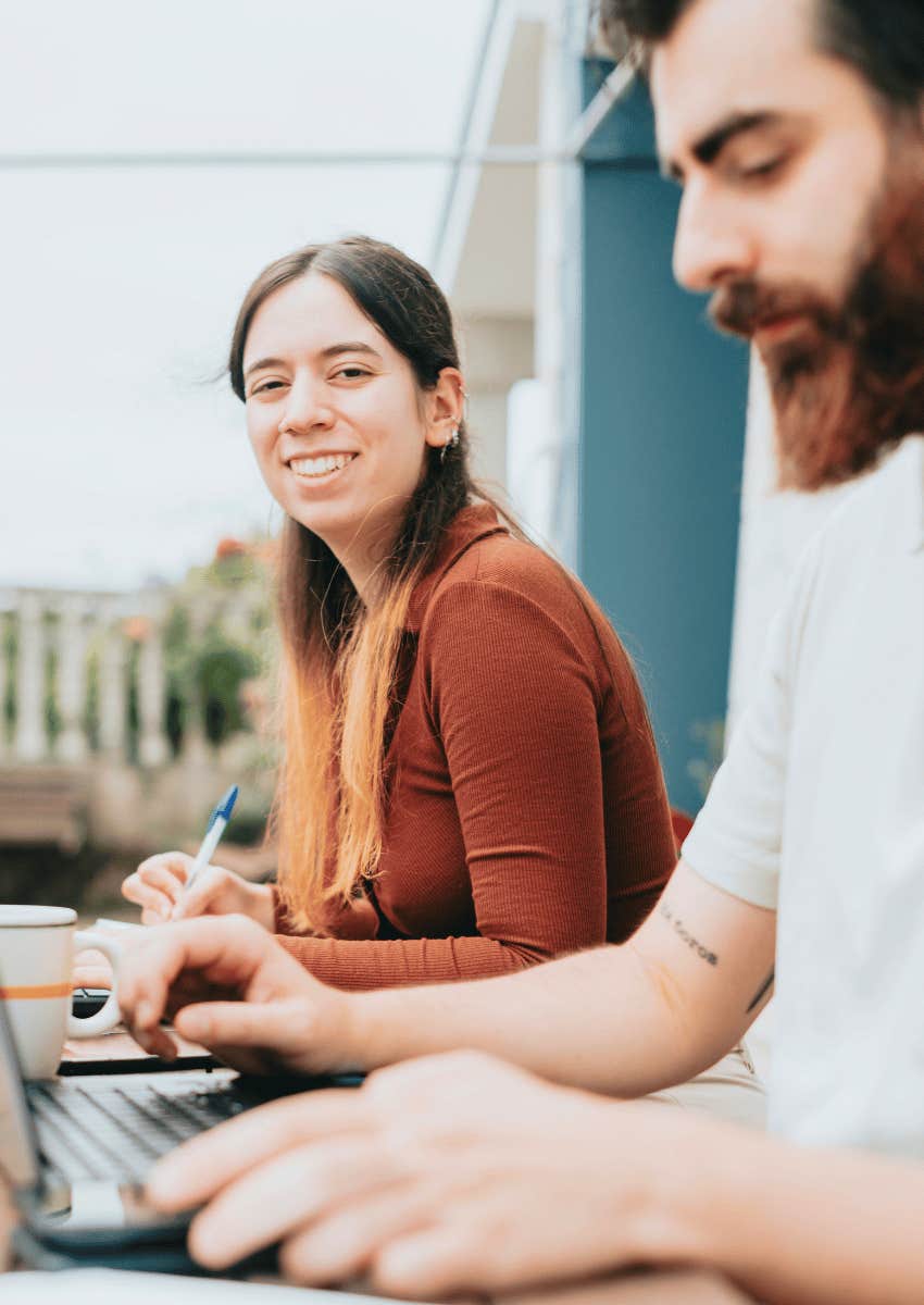 couple working next to each other