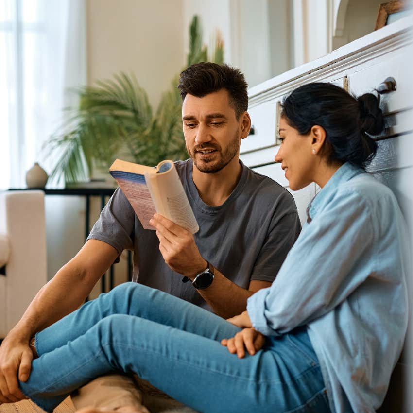 couples who’ve been together ever since the first day they met credit eight things for their lasting relationship couple reading is aligned