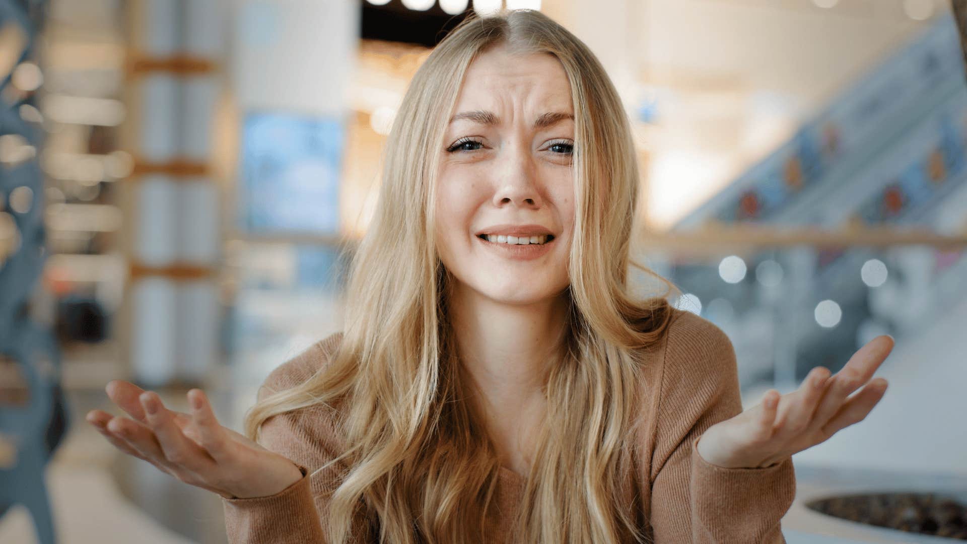 crying whining woman manipulatively begging 
