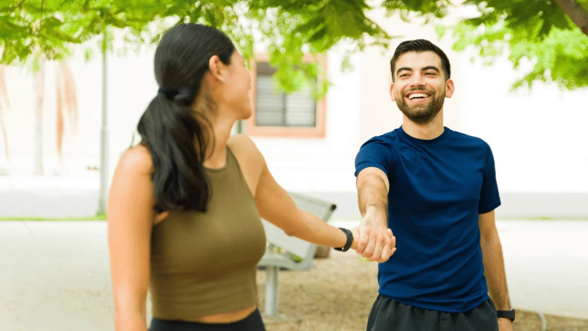 couple holding hands nonverbally expressing their love