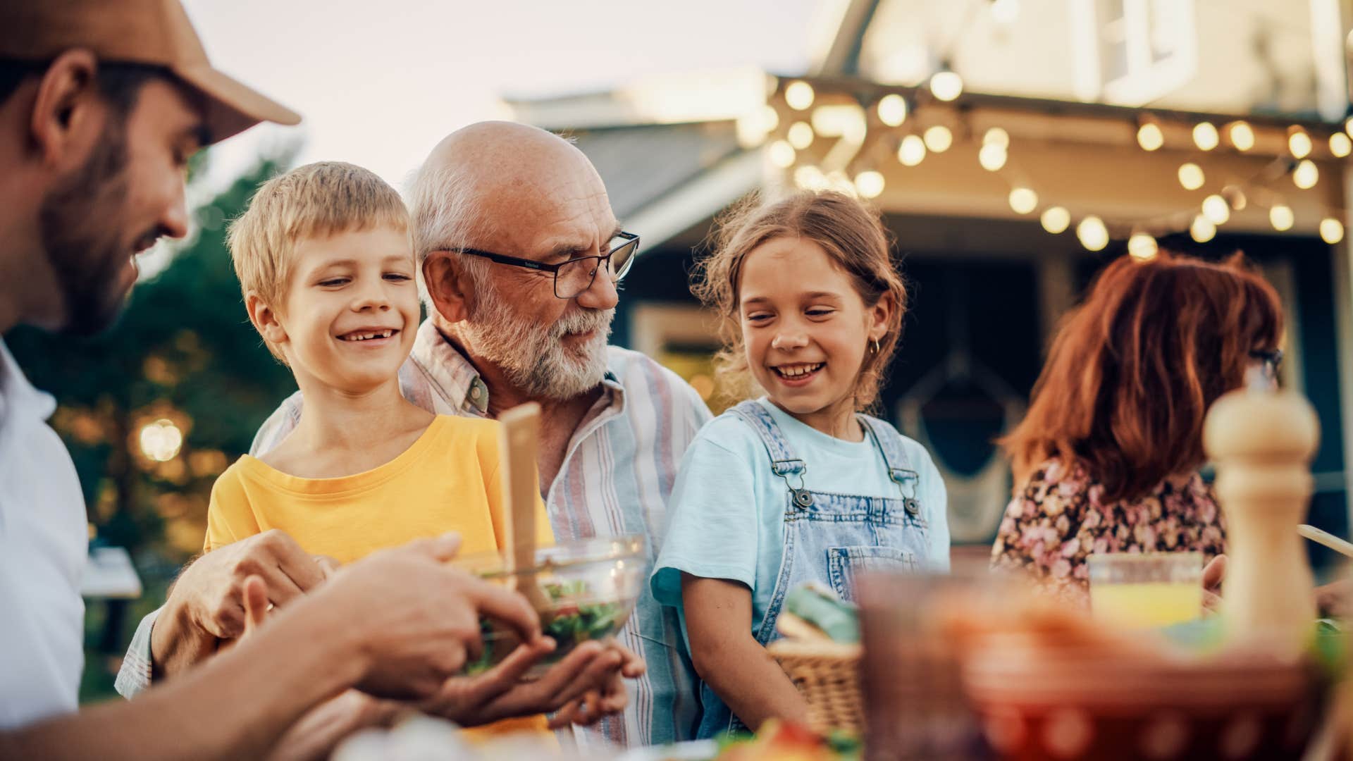 parents hosting family dinner using atypical groceries