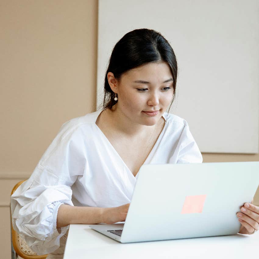 woman trying to learn more after reading a research article