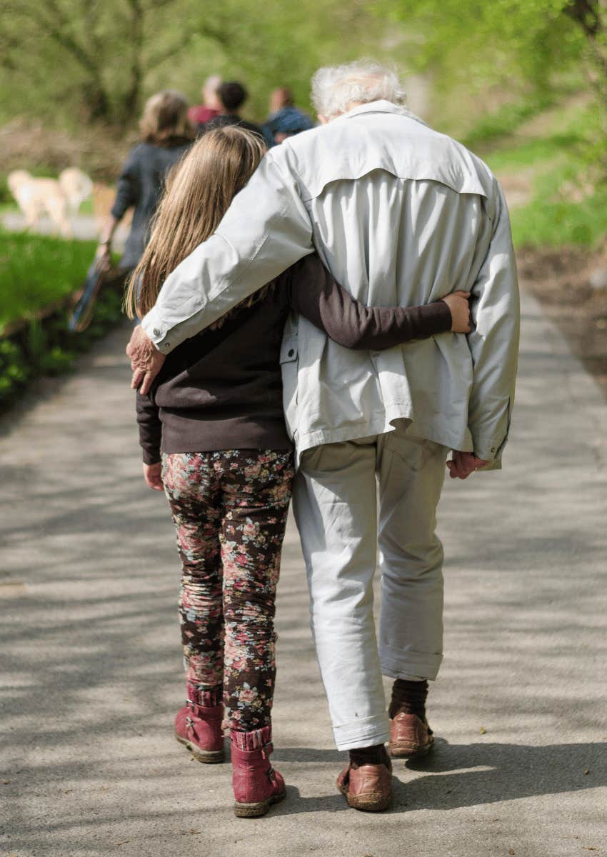 grandparent teaching kid to give something their all to live with no regrets