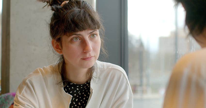 woman is honest, even when it's uncomfortable