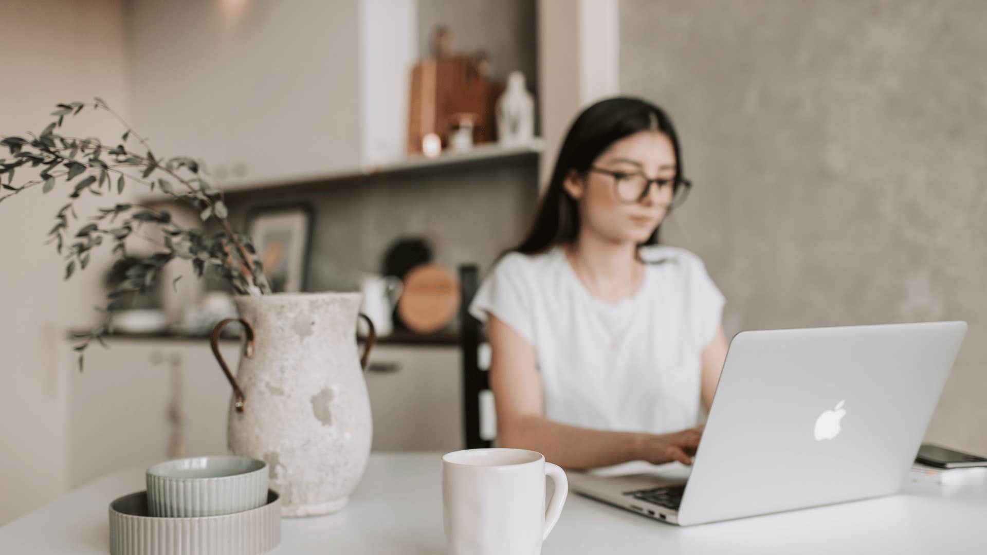 deeply focused woman who loved spending time alone as a kid