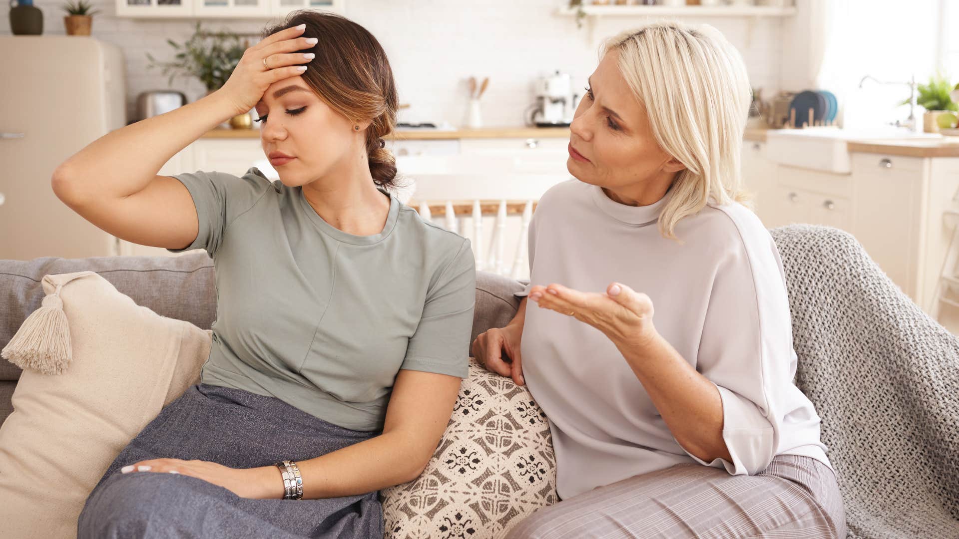 mother being critical of her daughter instead of her pets