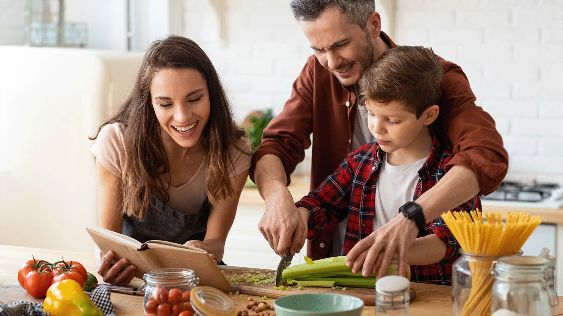family recipes in a fully-stocked kitchen